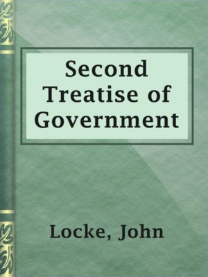 cover image of Second Treatise of Government